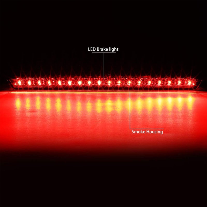 Chrome Housing Smoke Lens LED Rear 3RD Third Brake Light Lamp For 15-17 Tahoe