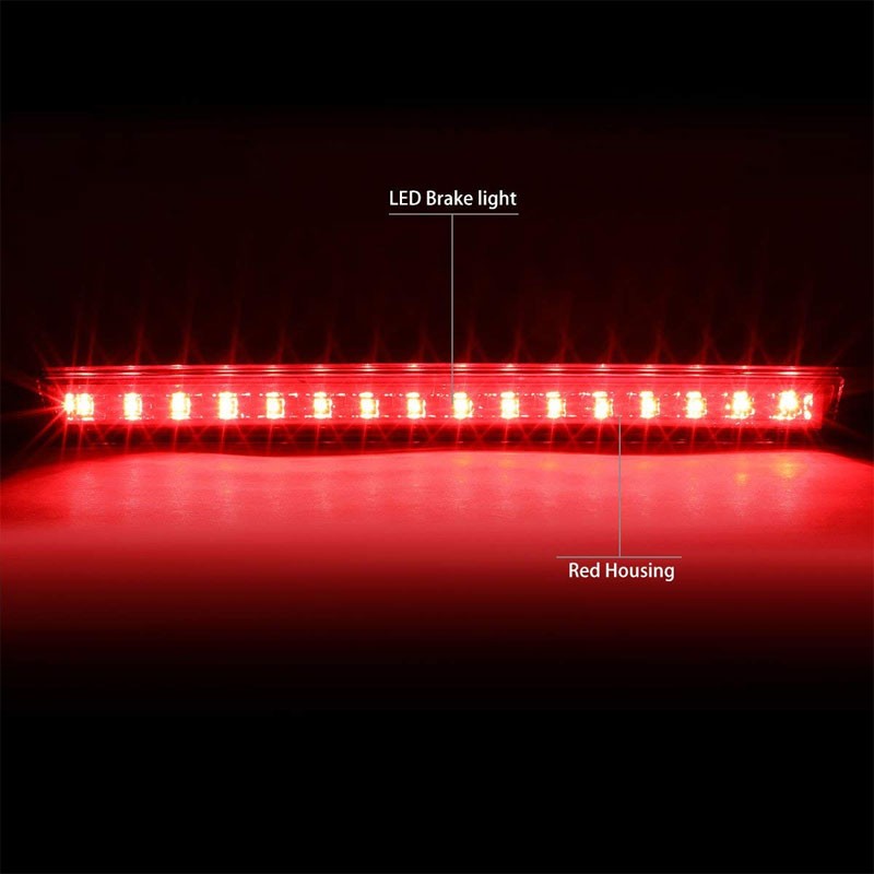 Chrome Housing Red Lens LED Rear 3RD Third Brake Light For 05-06 Equinox