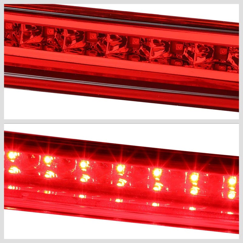 Chrome Housing Red Lens LED Rear 3RD Third Brake Light For 05-06 Equinox