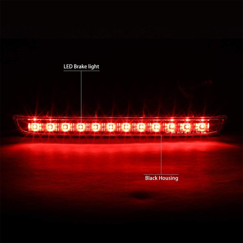 Black Housing Clear Lens LED Rear 3RD Third Brake Light For 07-09 Torrent