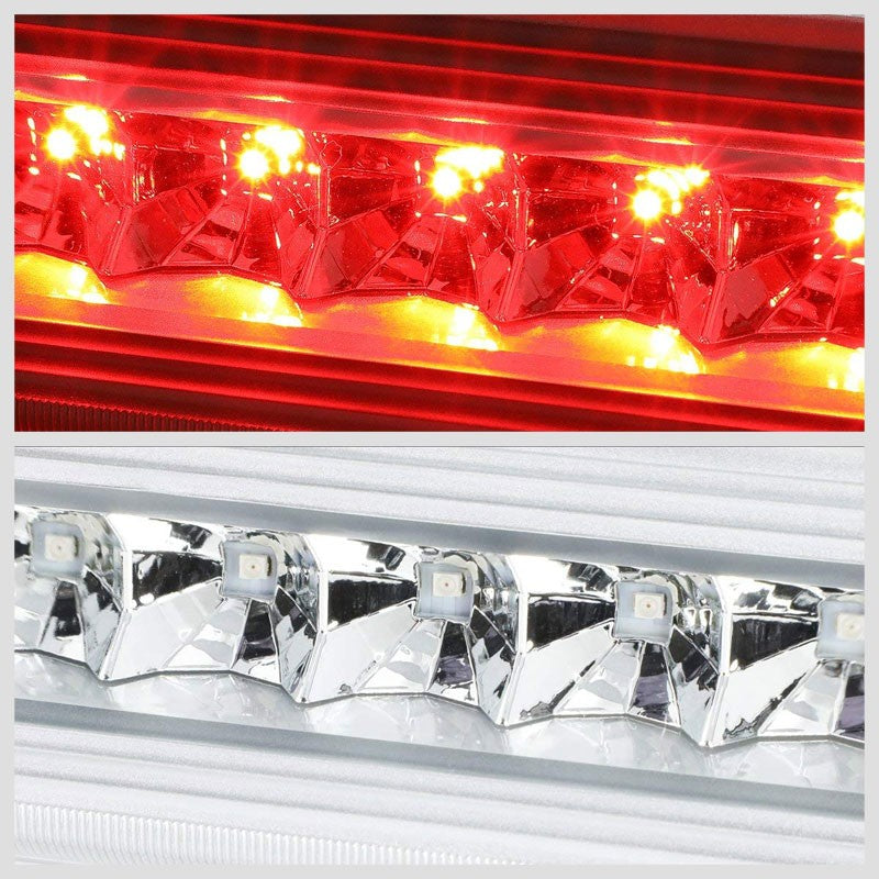 Chrome Housing Clear Lens LED Rear 3RD Third Brake Light For 07-09 Torrent