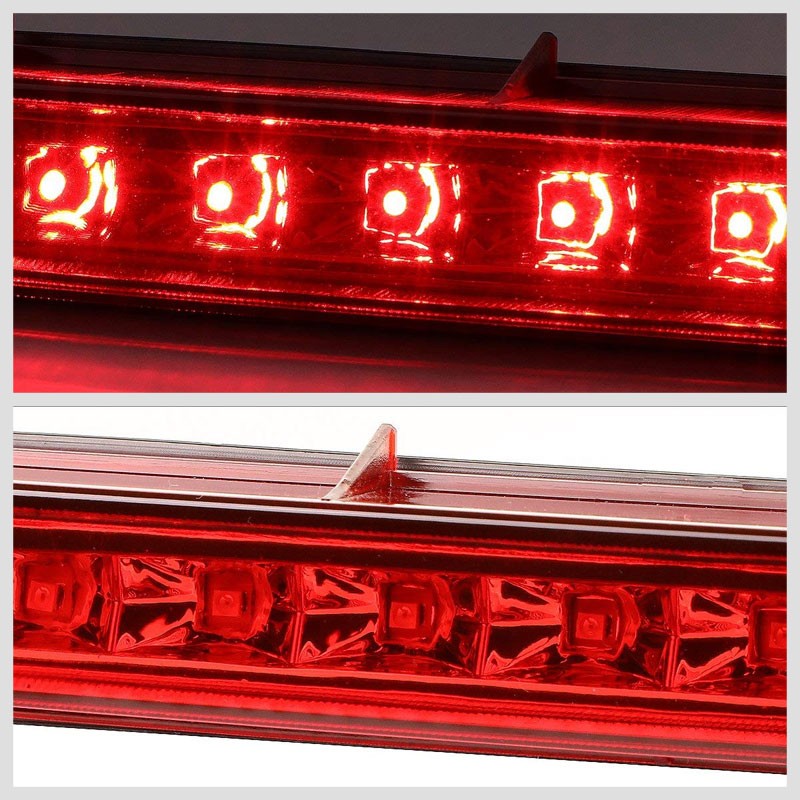 Chrome Housing Red Lens LED Rear 3RD Third Brake Light For 07-09 Torrent