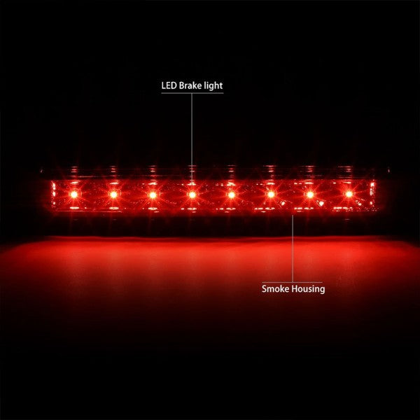 Chrome Housing/Smoked Len Third Brake Red LED Light Lamp For Chevy 10-17 Equinox