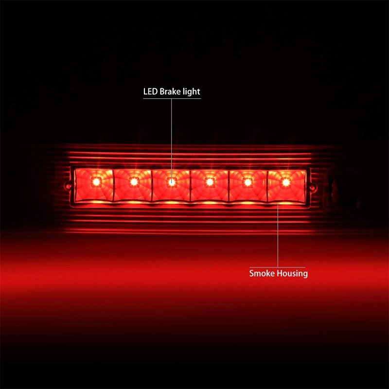 Black Housing Smoke Len Third Brake LED Light For Jeep 05-10 Grand Cherokee WK