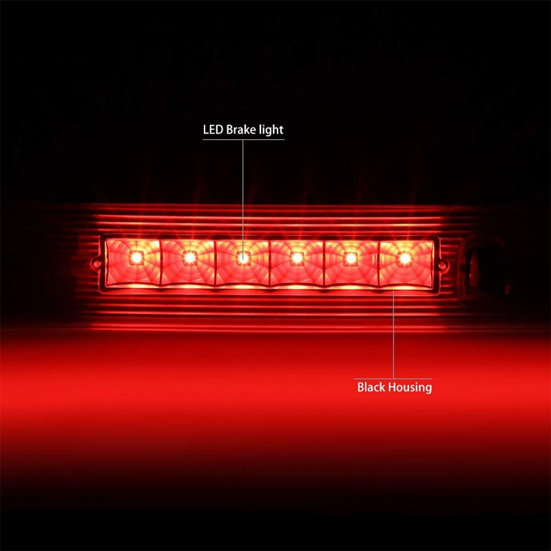 Black Housing Clear Len Third Brake LED Light For Jeep 05-10 Grand Cherokee WK