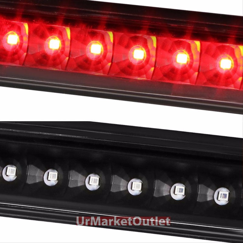 Black Housing Clear Len Third Brake Red LED Light For 11-21 Grand Cherokee WK2