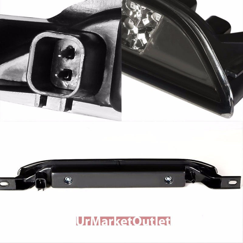 Chrome Housing Smoke Len Third Brake Red LED Light For 11-21 Grand Cherokee WK2