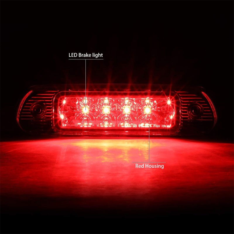 Chrome Housing Red Len Third Brake LED Light For Jeep 99-04 Grand Cherokee WJ