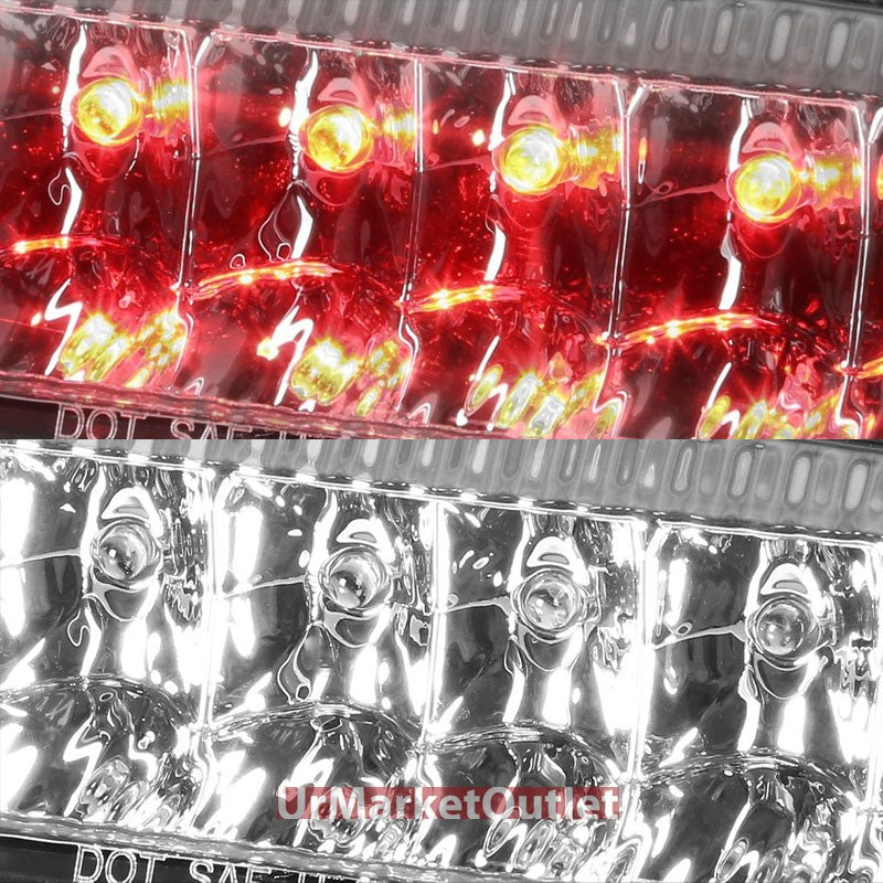 Chrome Housing Clear Len Rear Third Brake Red LED Light For 02-07 Liberty KJ
