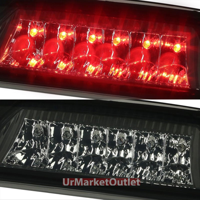 Chrome Housing Smoke Len Rear Third Brake Red LED Light For 02-07 Liberty KJ