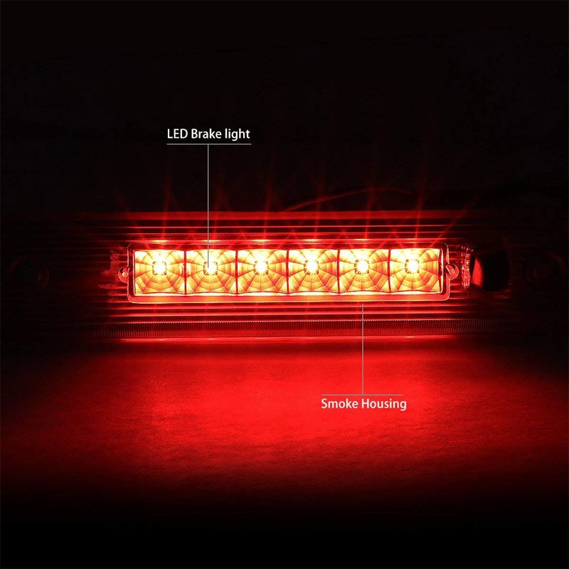 Black Housing Smoke Len Third Brake LED Light For Jeep 08-12 Liberty KK 3.7L