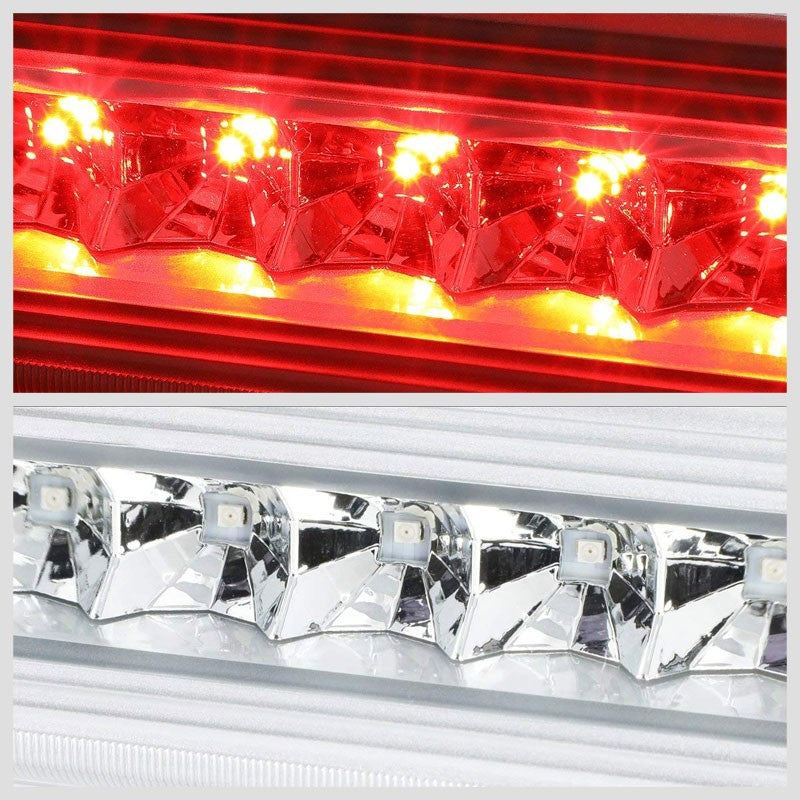 Chrome Housing Clear Len Third Brake LED Light For Jeep 08-12 Liberty KK 3.7L