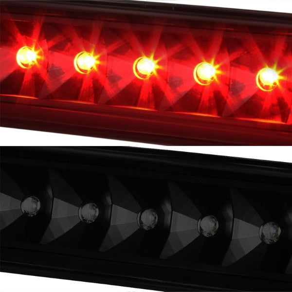 Black Housing/Dark Smoked Third Brake Red LED Light Lamp For Jeep 97-06 Wrangler