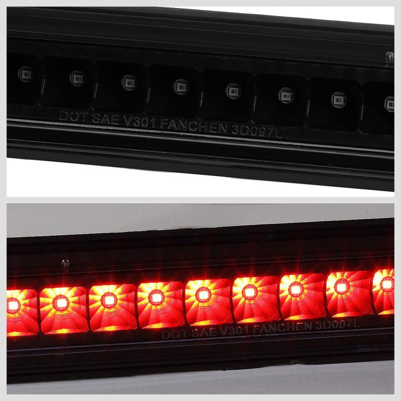 Black Housing Smoke Lens LED Rear 3RD Third Brake Light Lamp For 05-15 Armada