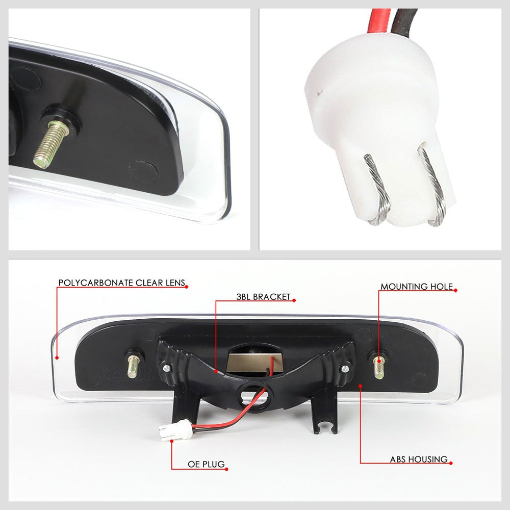 Black Housing/Clear Lens LED Rear Tail Third Brake Light For 09-14 Nissan Cube
