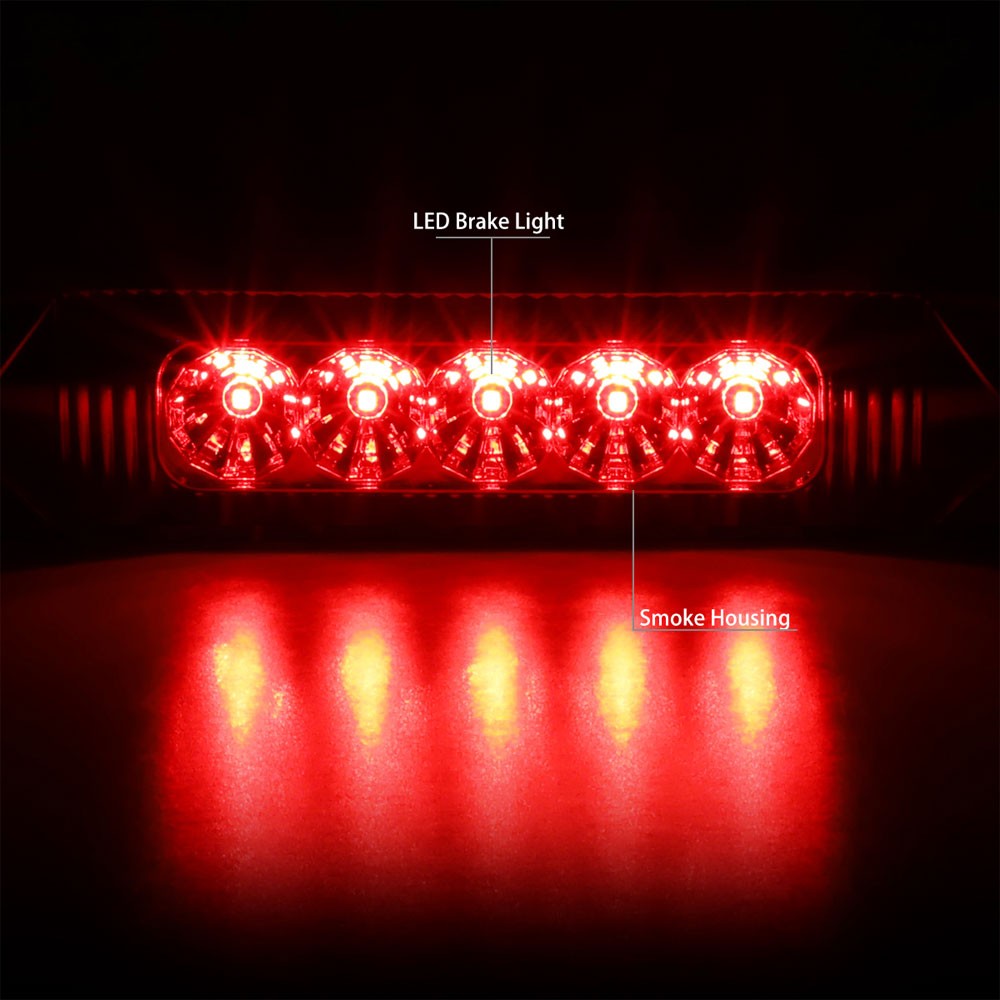 Chrome Housing/Smoke Lens LED Rear Tail Third Brake Light For 09-14 Nissan Cube