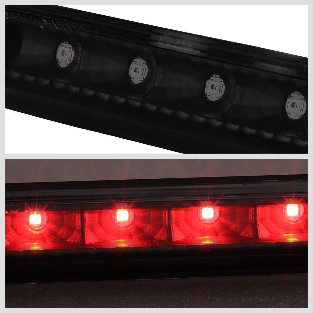 Black Housing/Smoke Lens LED Rear Tail Third Brake Light For 14-20 Nissan Rogue