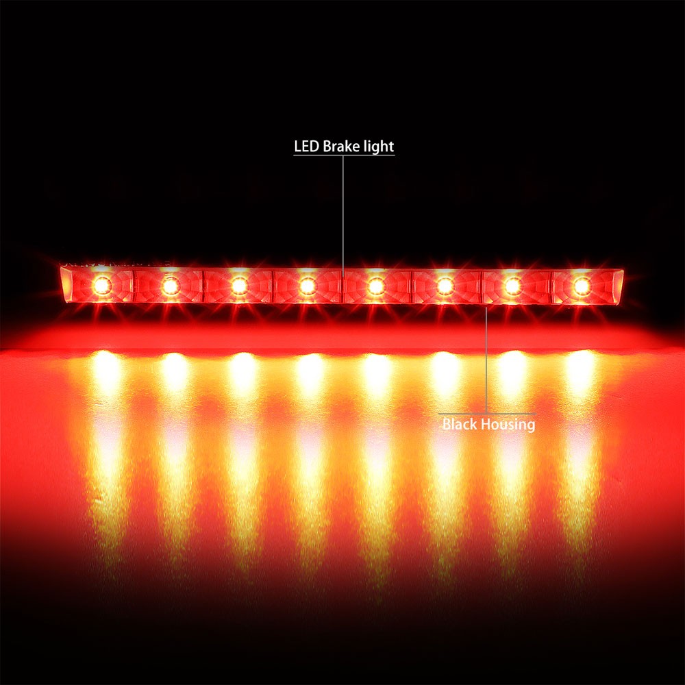 Black Housing/Clear Lens LED Rear Tail Third Brake Light For 14-20 Nissan Rogue