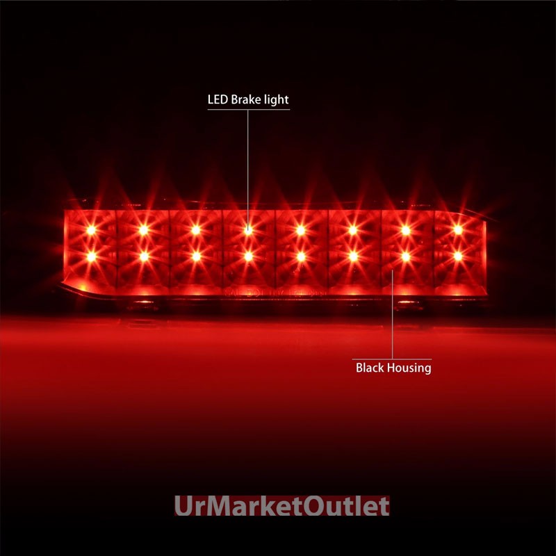Black Housing Clear Len Third Brake Red LED Light For Nissan 00-04 Xterra WD22