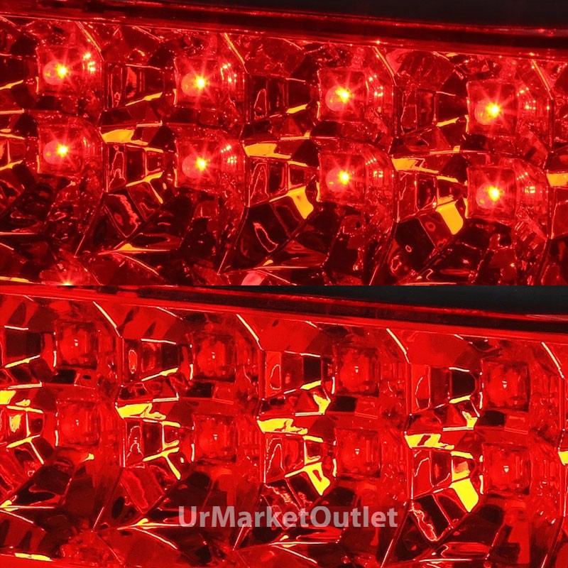 Chrome Housing Red Len Third Brake Red LED Light For Nissan 00-04 Xterra WD22