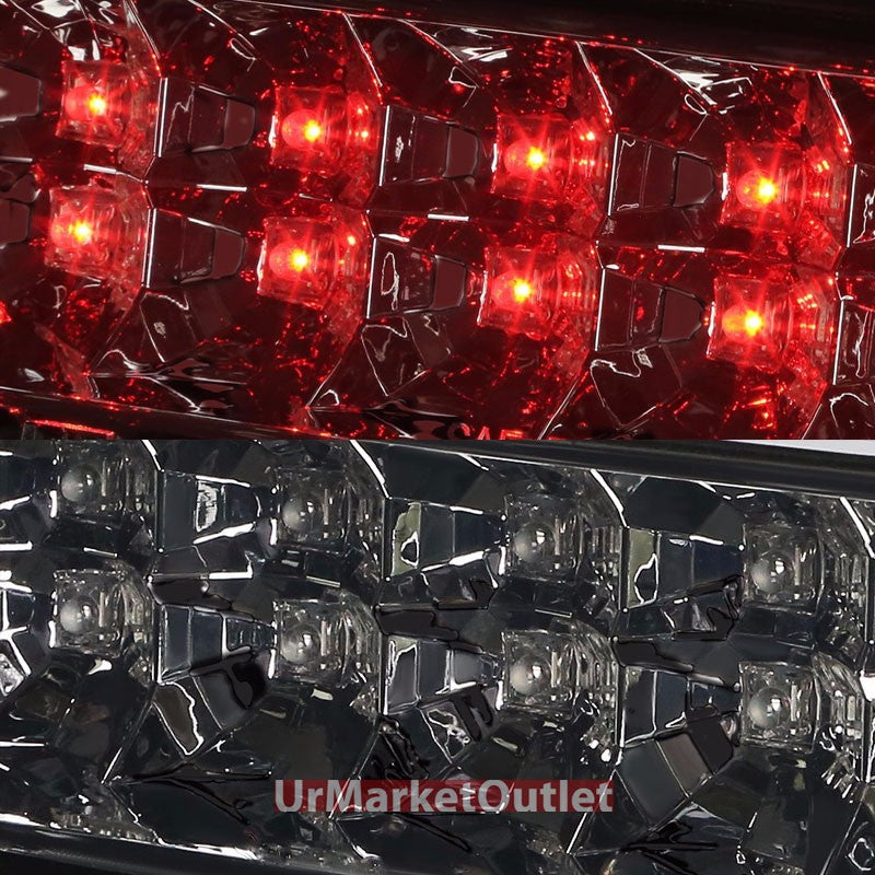 Chrome Housing Smoke Len Third Brake Red LED Light For Nissan 00-04 Xterra WD22