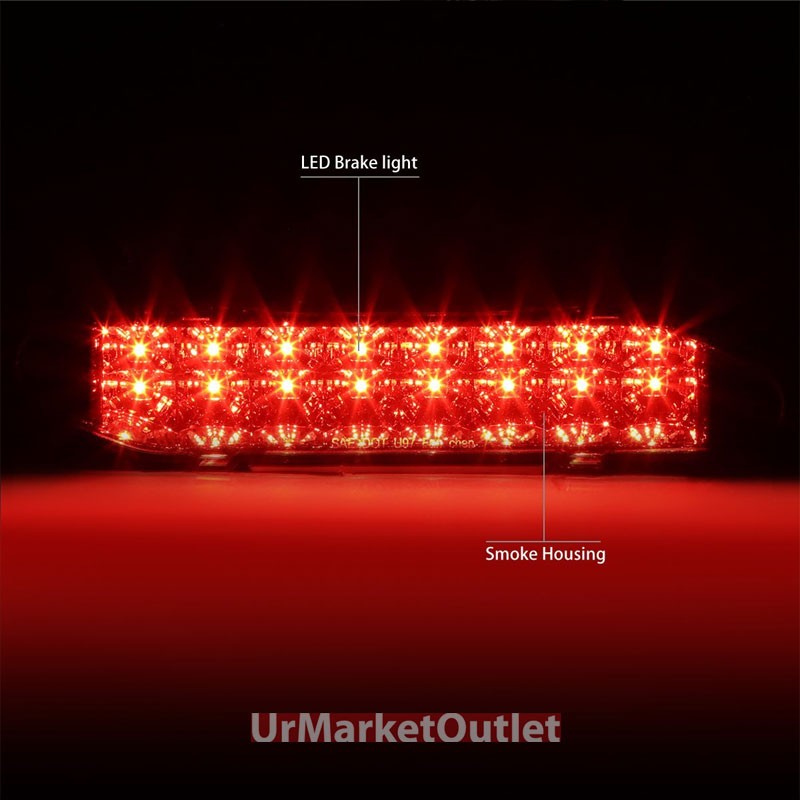 Chrome Housing Smoke Len Third Brake Red LED Light For Nissan 00-04 Xterra WD22