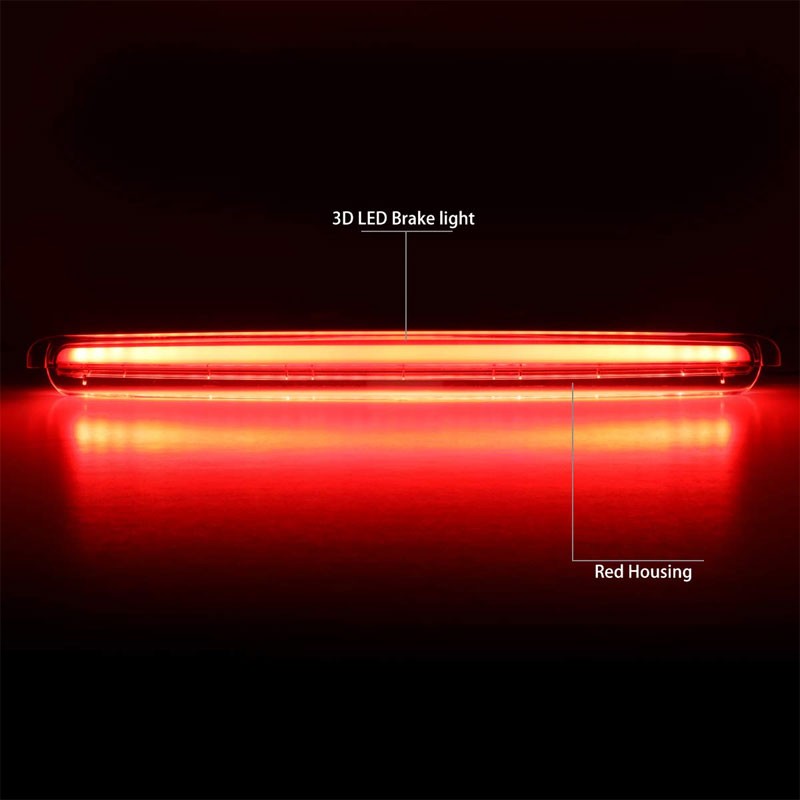 Red Lens/Chrome Housing 3D LED 3RD Tail Third Brake Light for 05-10 Scion tC