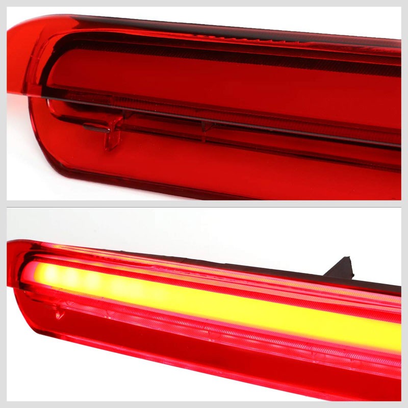 Red Lens/Chrome Housing 3D LED 3RD Tail Third Brake Light for 05-10 Scion tC