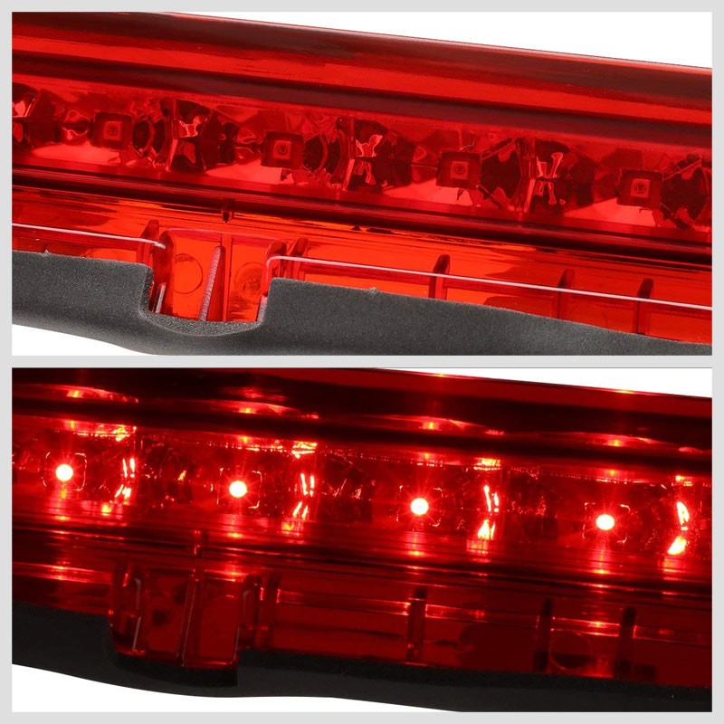 Chrome Housing Red Lens LED Rear 3RD Third Brake Light Lamp For 11-16 Scion tC