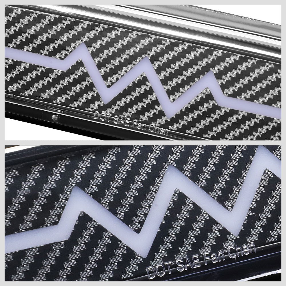 [Sequential Heartbeat LED] Carbon/Clear Len Third Brake Light For 95-22 Tacoma