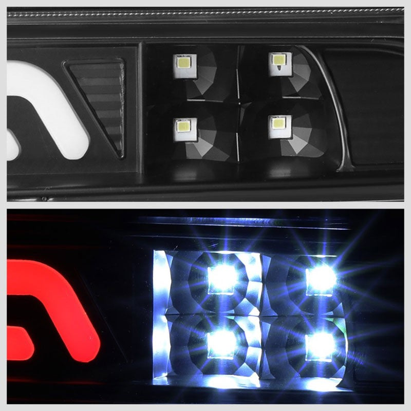 Black Housing Clear Lens 3D LED Third Brake Light+Cargo Light For 07-20 Tundra
