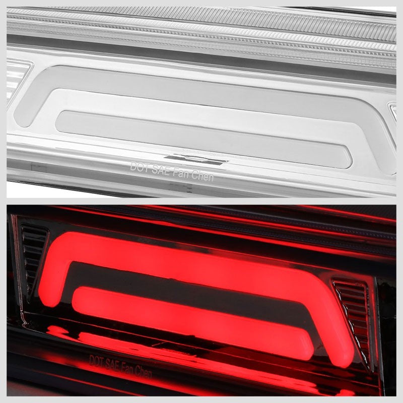 Chrome Housing Clear Lens 3D LED Third Brake Light+Cargo Light For 07-20 Tundra