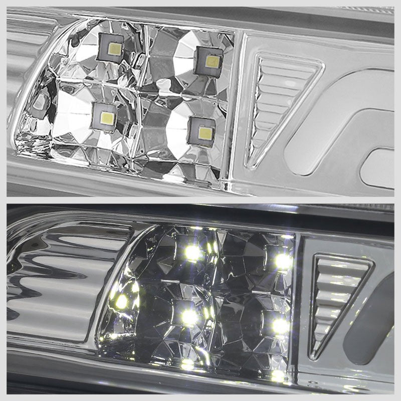 Chrome Housing Clear Lens 3D LED Third Brake Light+Cargo Light For 07-20 Tundra