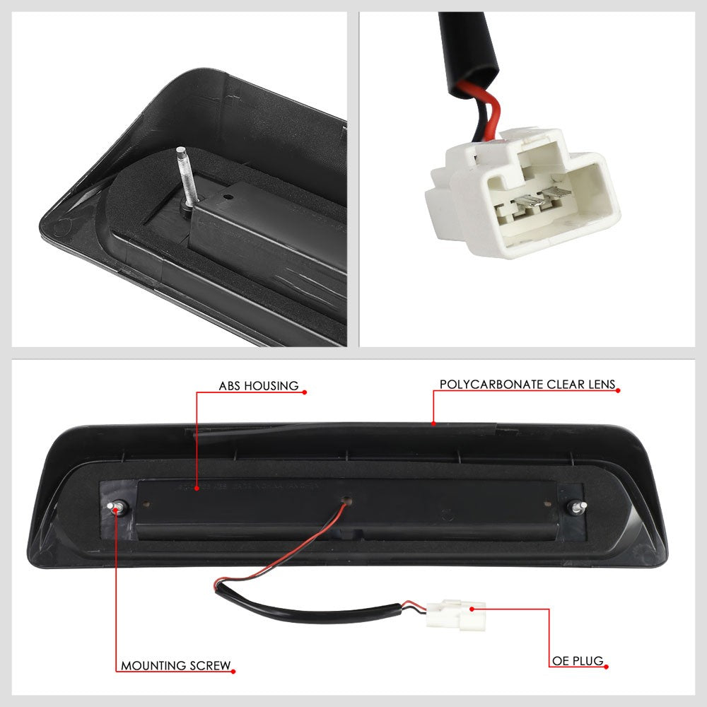 [Sequential Arrow LED] Carbon Look/Clear Len Third Brake Light For 07-20 Tundra