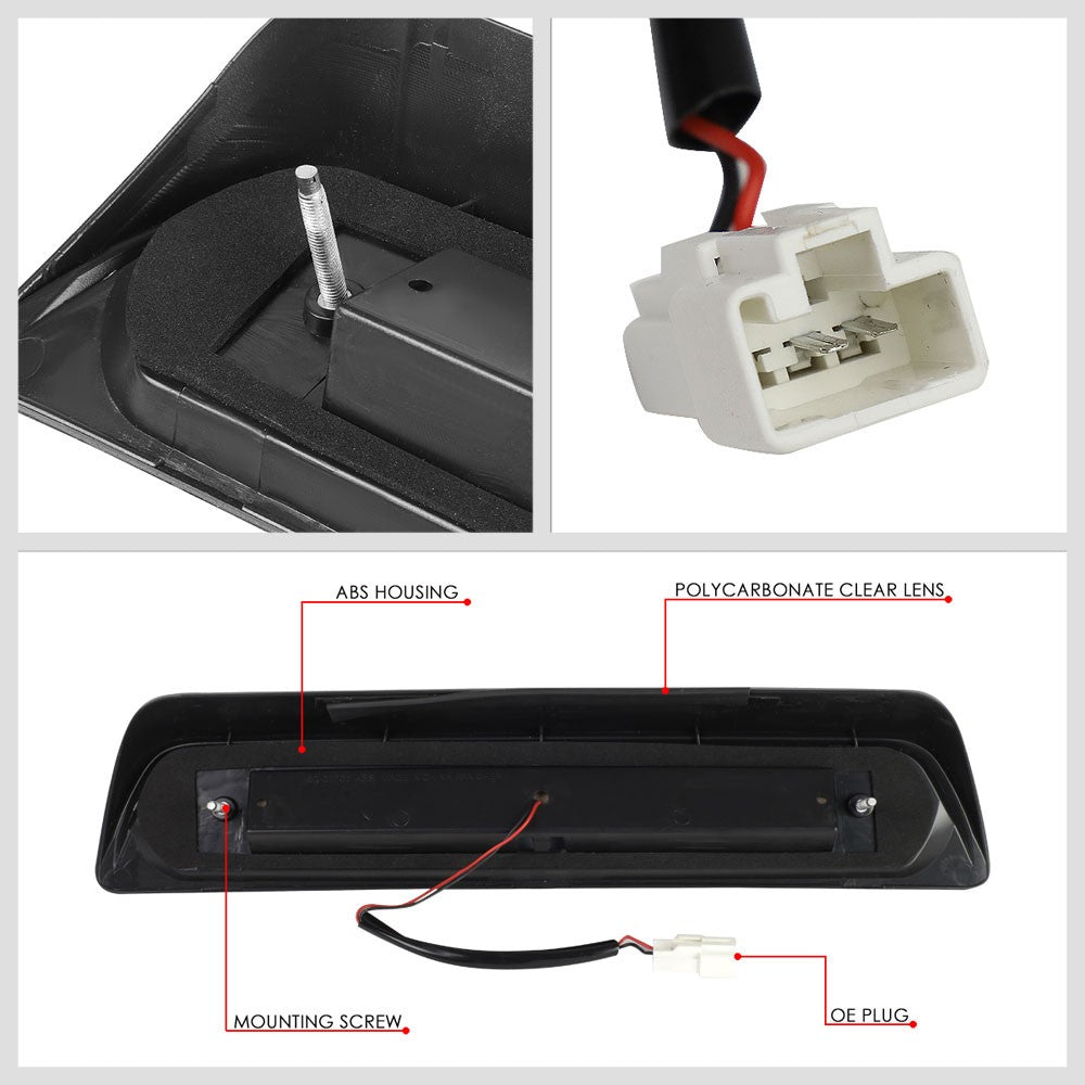 [Sequential Triangle LED] Carbon/Clear Len Third Brake Light For 07-20 Tundra