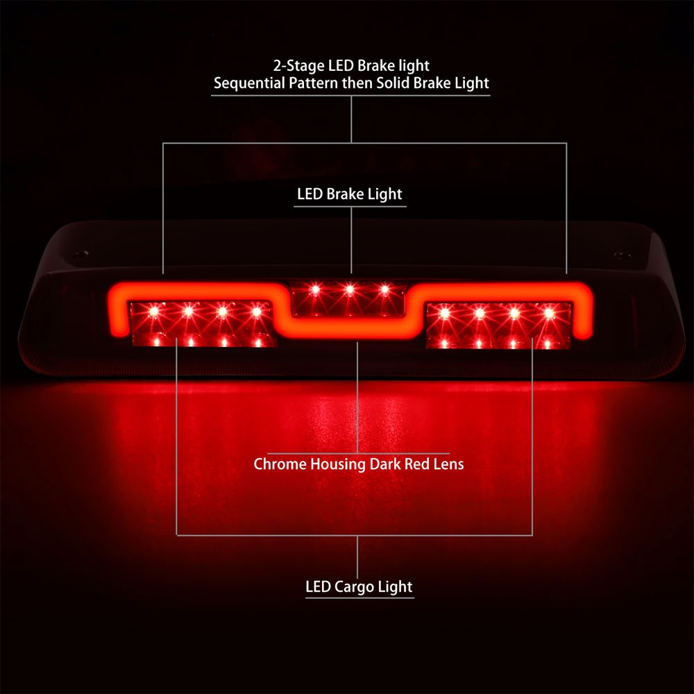 [Brake & Cargo LED] Red Len/Red Third Brake Light For 07-10 Explorer Sport Trac