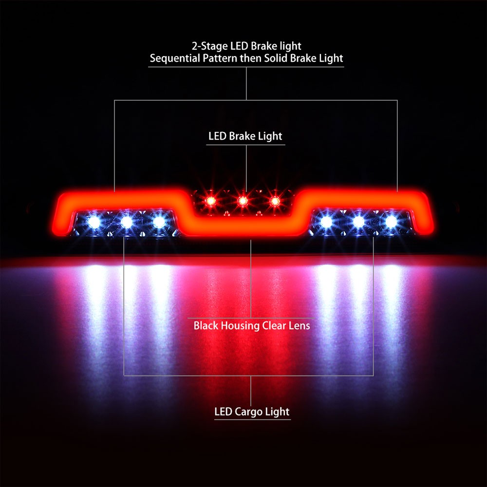 [Brake & Cargo LED] Clear Len Third Brake Light For 94-10 Mazda B-Series Pickup