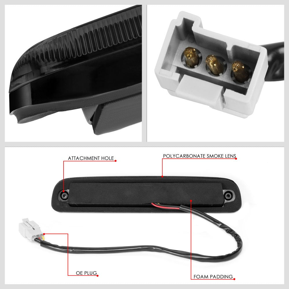 [Brake & Cargo LED] Smoked Len Third Brake Light For 94-10 Mazda B-Series Pickup