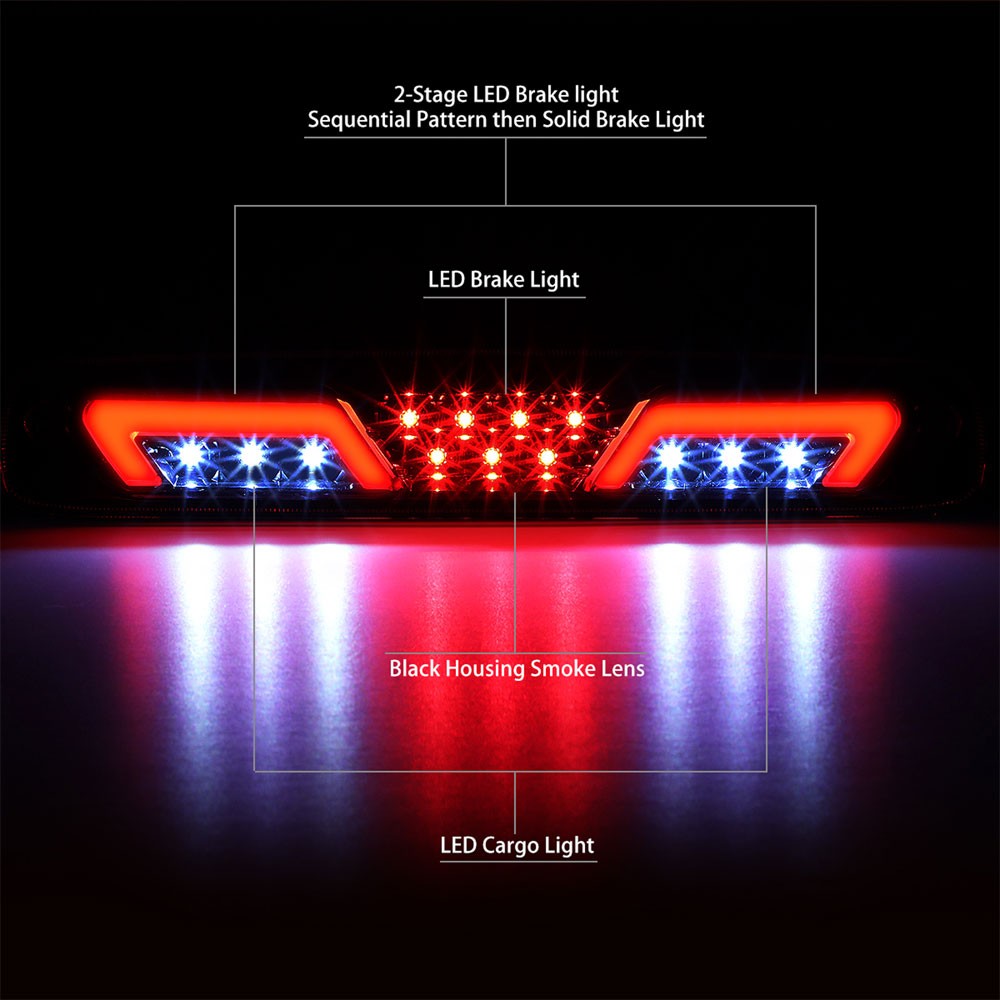 [Brake & Cargo LED] Smoked Len Third Brake Light For 07 Silverado HD Classic