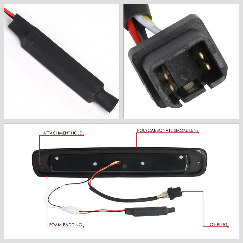 [Brake & Cargo LED] Smoked Len Third Brake Light For 07 Silverado HD Classic
