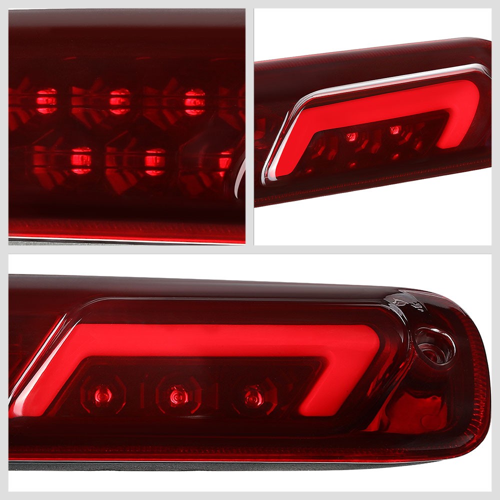 [Brake & Cargo LED] Red Len/Red Third Brake Light For 07-14 Silverado Sierra HD