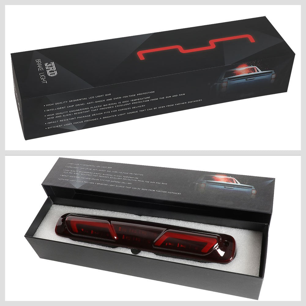 [Brake & Cargo LED] Red Len/Red Third Brake Light For 07-14 Silverado Sierra HD