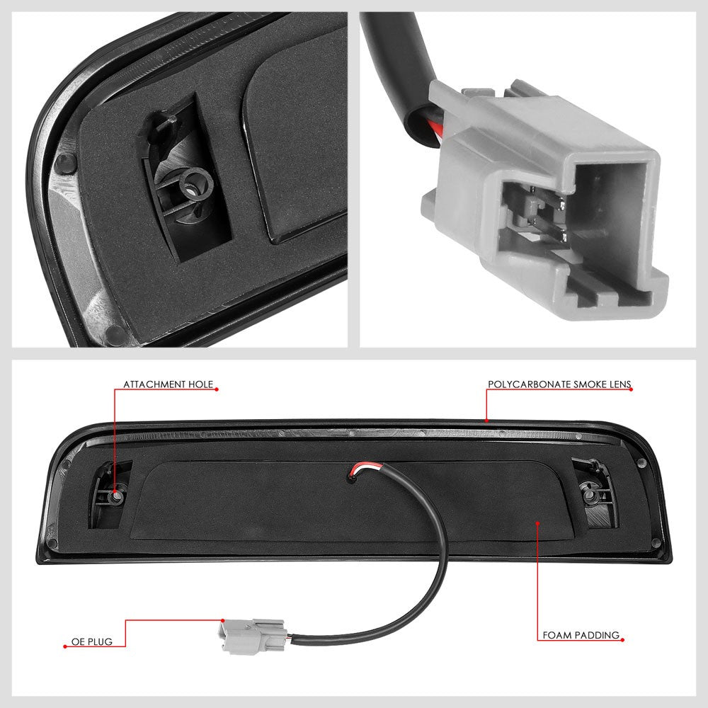 [Brake & Cargo LED] Smoked Len Third Brake Light For 14-22 Silverado Sierra HD