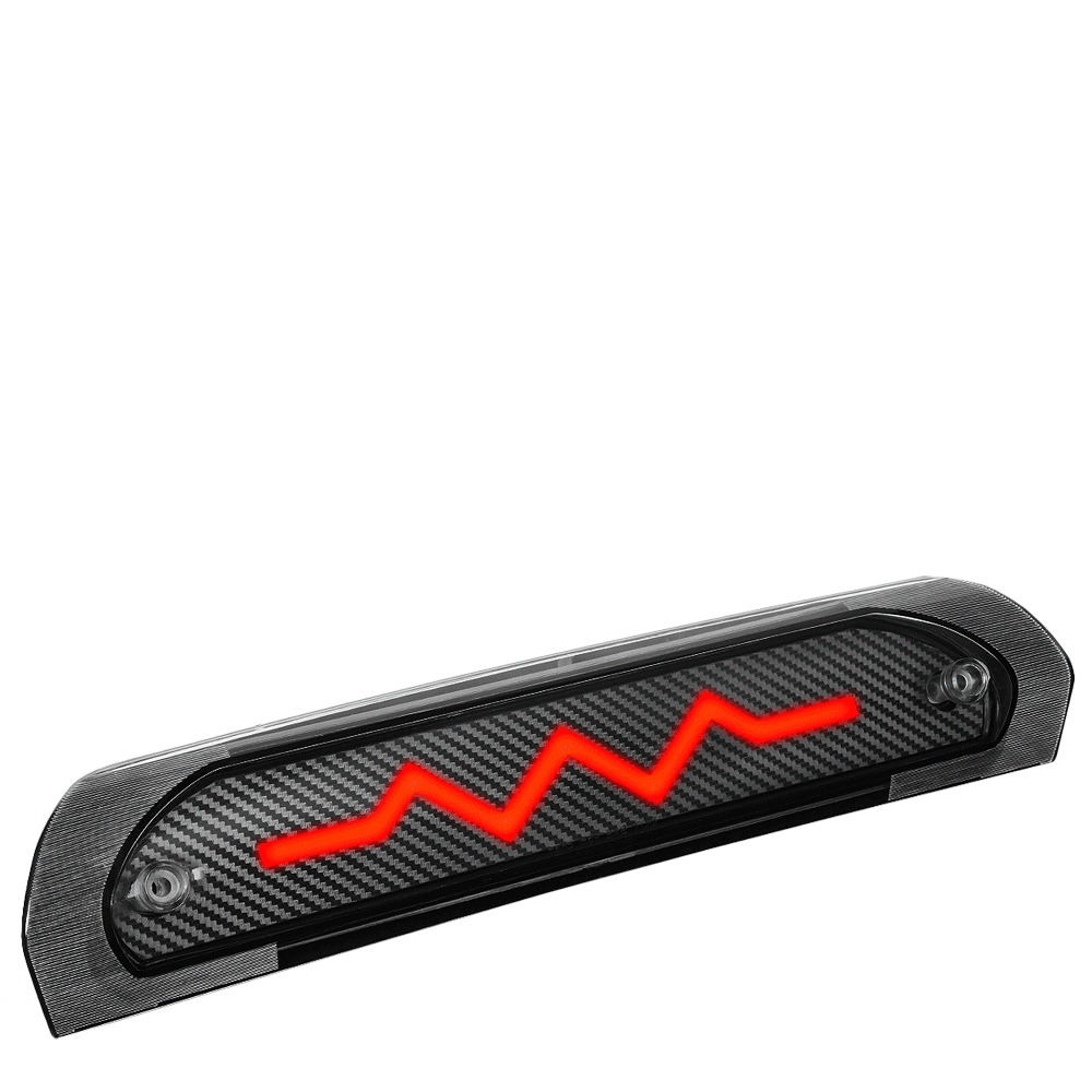 [Sequential Heartbeat LED] Carbon Look/Clear Len Third Brake Light For 02-09 Ram