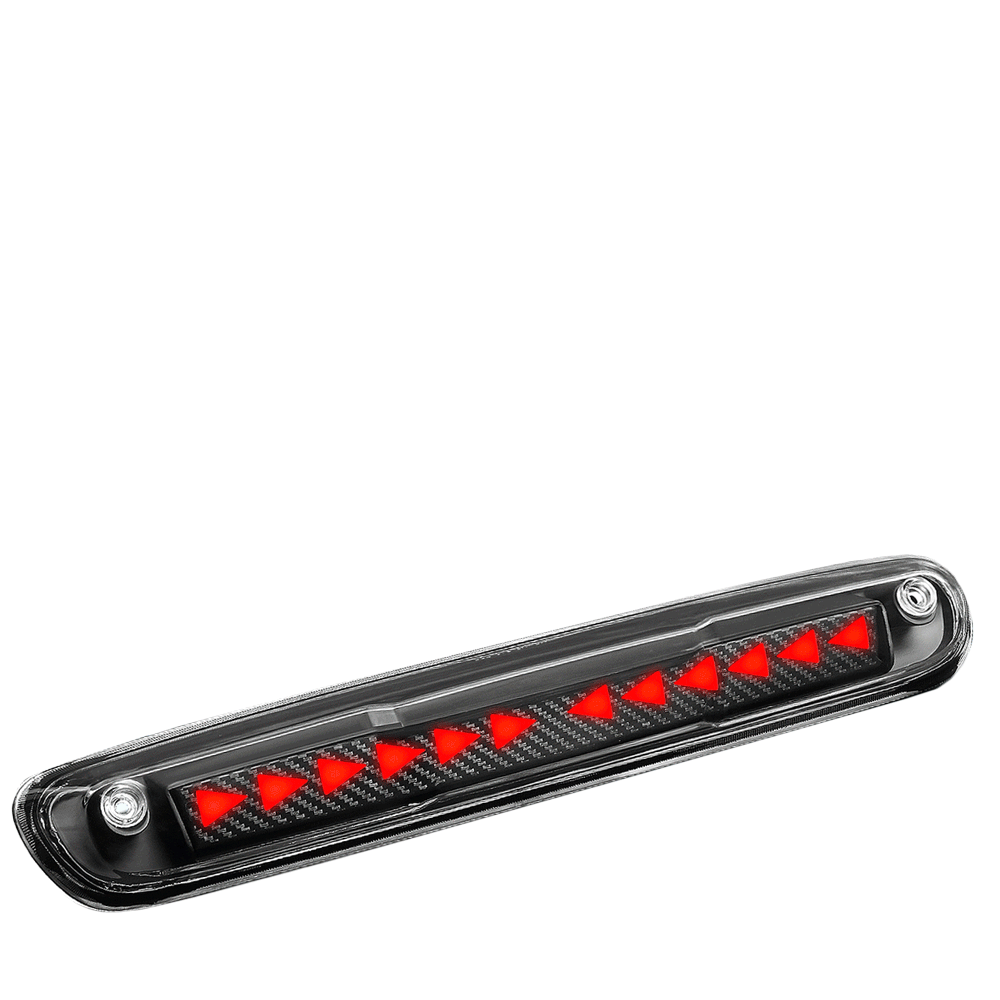 [Sequential Triangle LED] Carbon/Clear Len Third Brake Light For 07-14 Silverado
