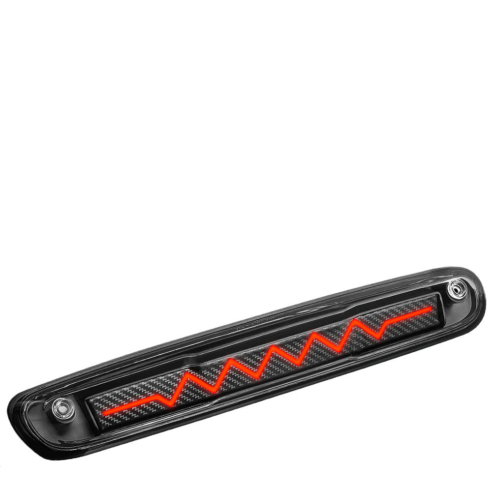 [Sequential Heartbeat LED] Carbon/Clear Len Third Brake Light For 07-14 Sierra