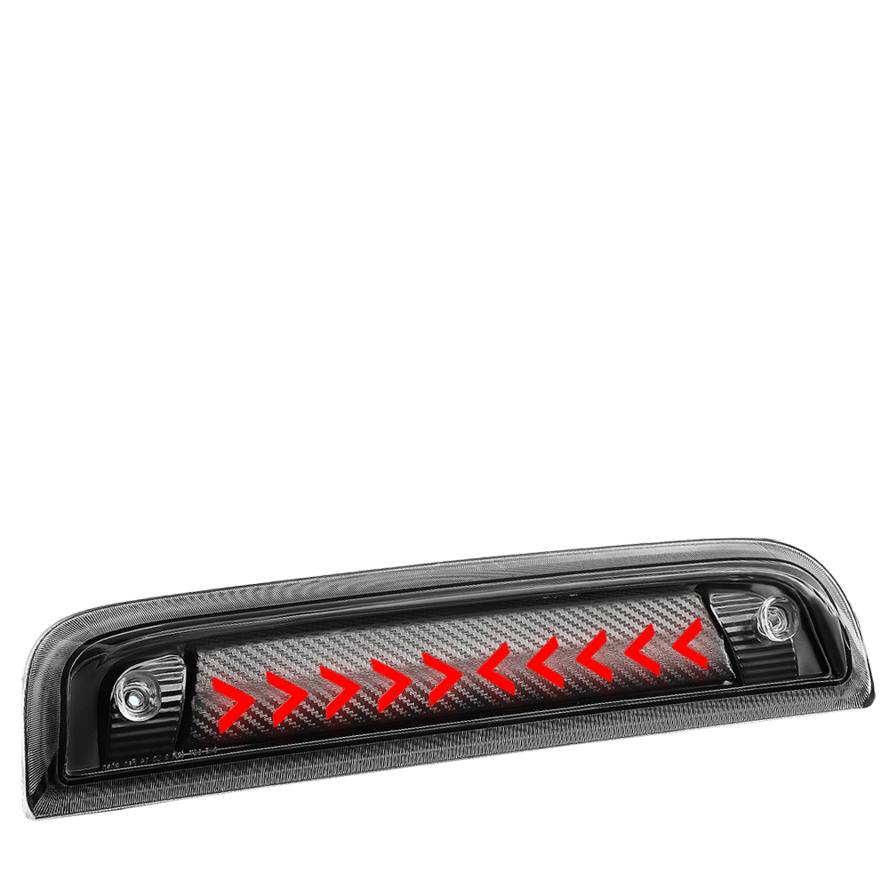 [Sequential Arrow LED] Carbon/Clear Len Third Brake Light For 14-22 Silverado