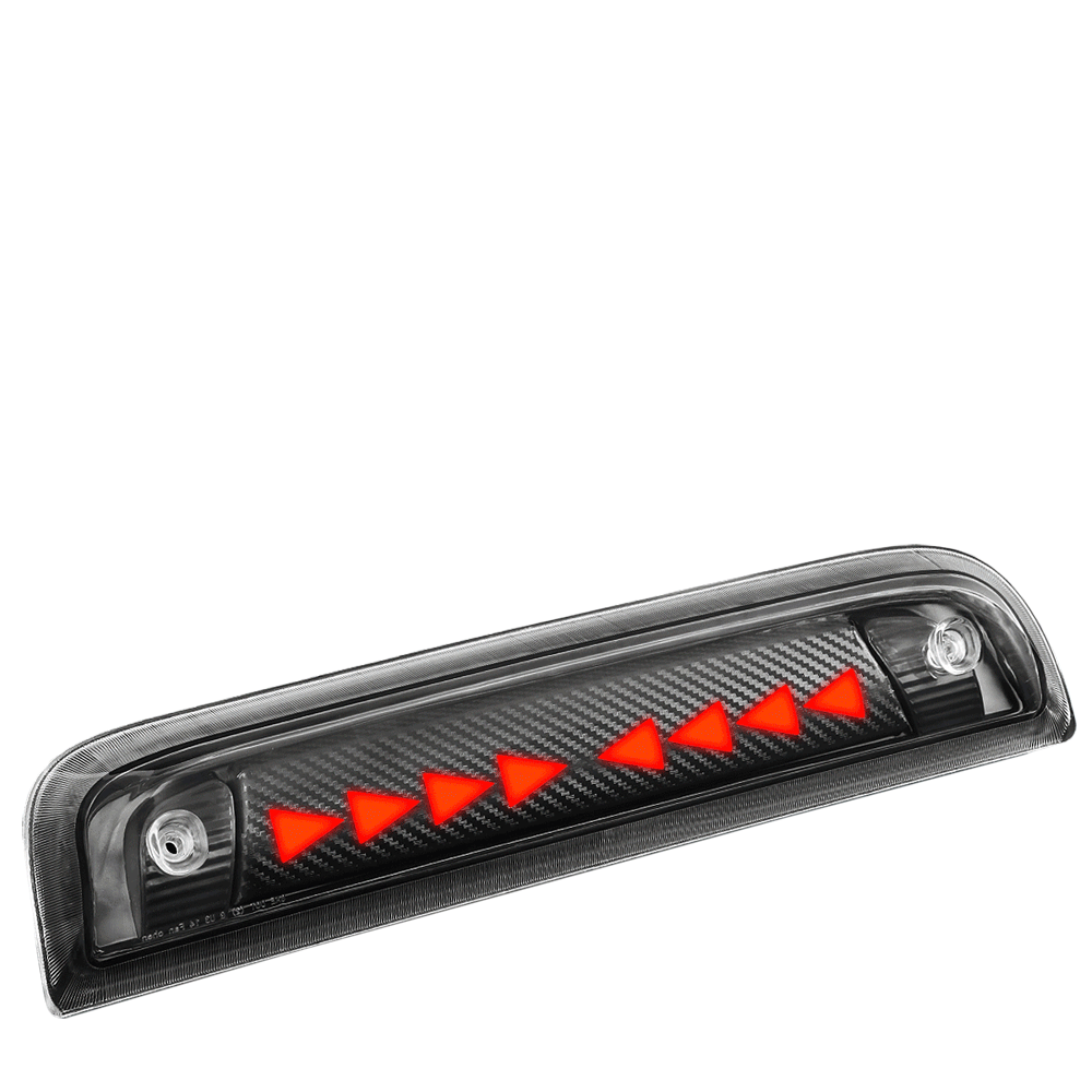 [Sequential Triangle LED] Carbon/Clear Len Third Brake Light For 14-22 Silverado