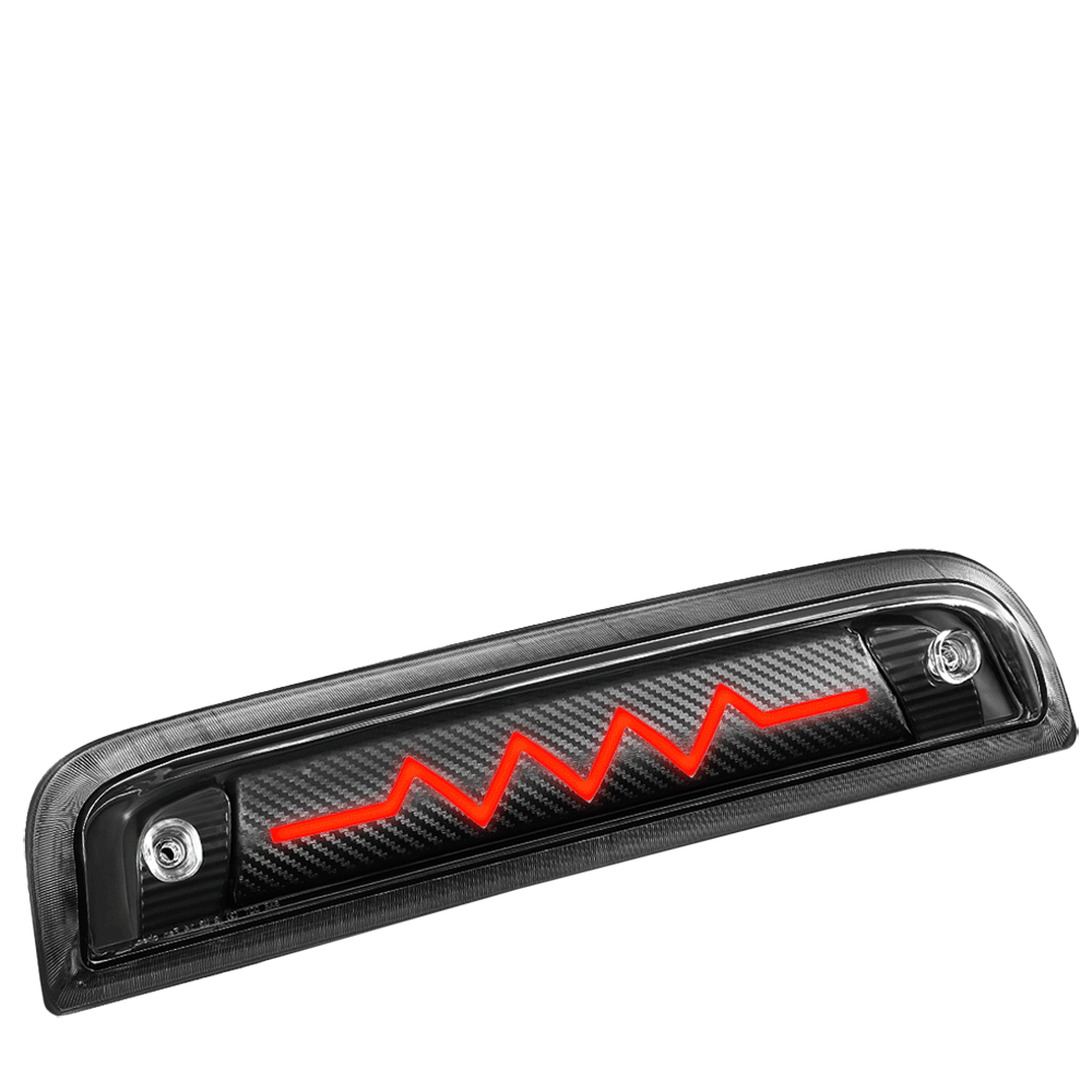 [Sequential Heartbeat LED] Carbon/Clear Len Third Brake Light For 14-22 Sierra