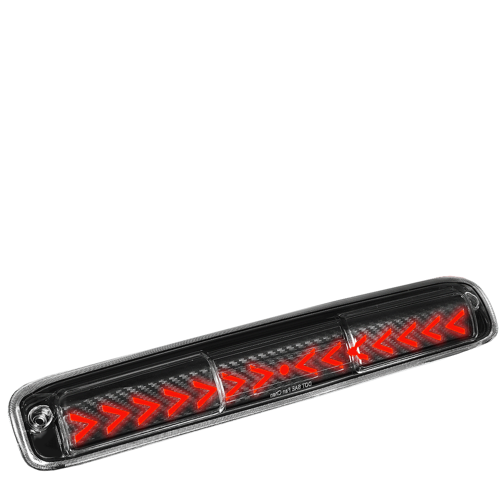 [Sequential Arrow LED] Carbon/Clear Len Third Brake Light For 99-06 Silverado HD